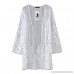 Fashion Lace Shawl Solid Perspective Sunscreen Cardigan Cover Up Beachwear Women White B07NL3MK34